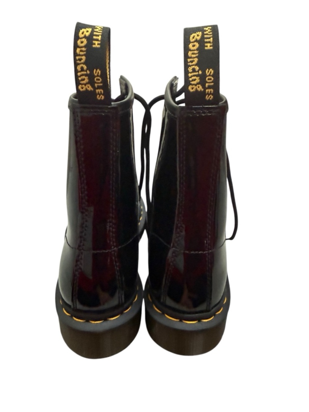 New! Authentic Dr. Martens Women's Patent Lace-Up Ankle Boots in Black Size 6 - Picture 4 of 5